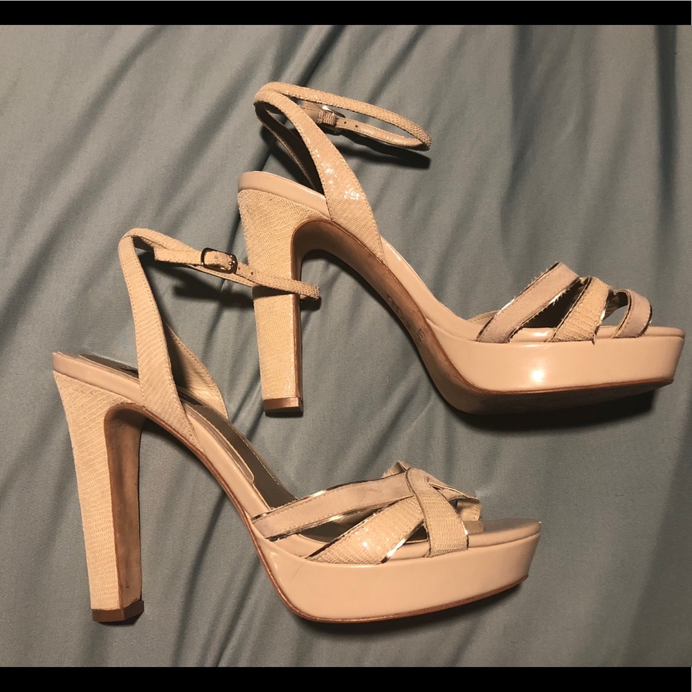 WHBM heels. Cream color. Size 10